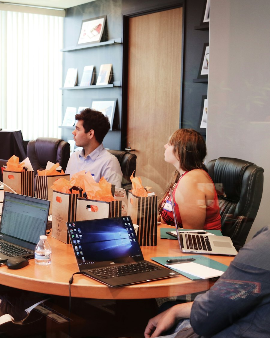 Team reviewing AI agent results together in a meeting room